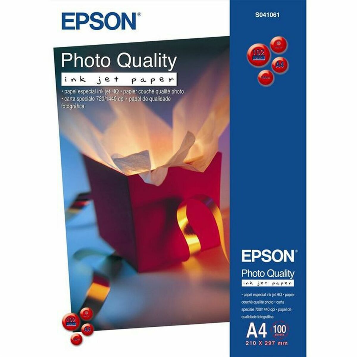 EPSON S041061 Matte photo papier inkjet 102g/m2 A4 100 feuilles pack de 1