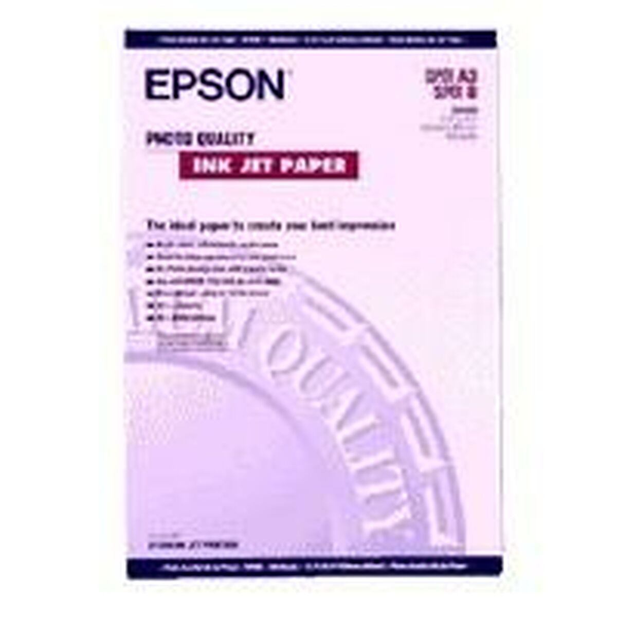 EPSON S041069 Photo papier inkjet 102g/m2 A3+ 100 feuilles pack de 1