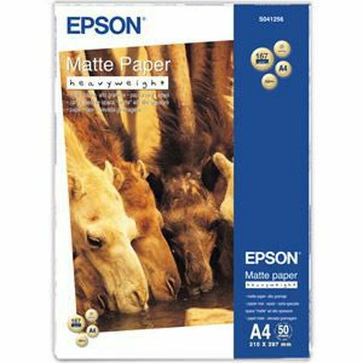 EPSON S041256 Matte heavyweight  papier inkjet 167g/m2 A4 50 feuilles pack de 1 one-sided
