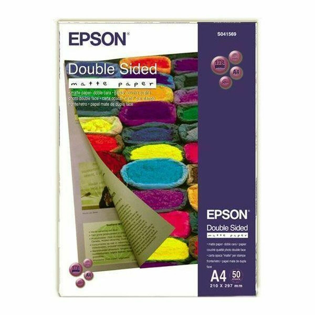 EPSON MATT double sides  papier inkjet 178g/m2 A4 50 feuilles pack de 1