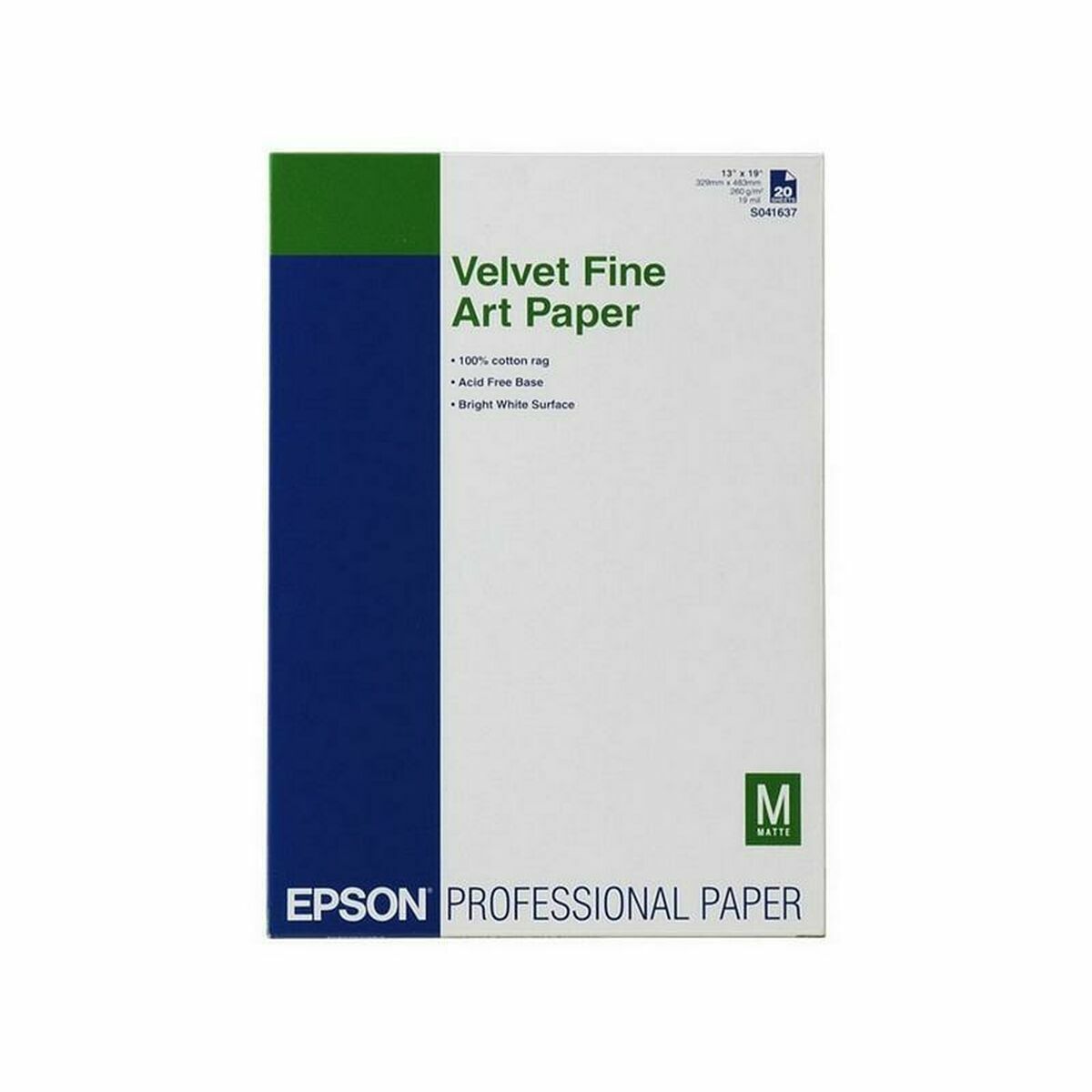 Paper/Velvet FineArt A3+260gm2 20 Blatt
