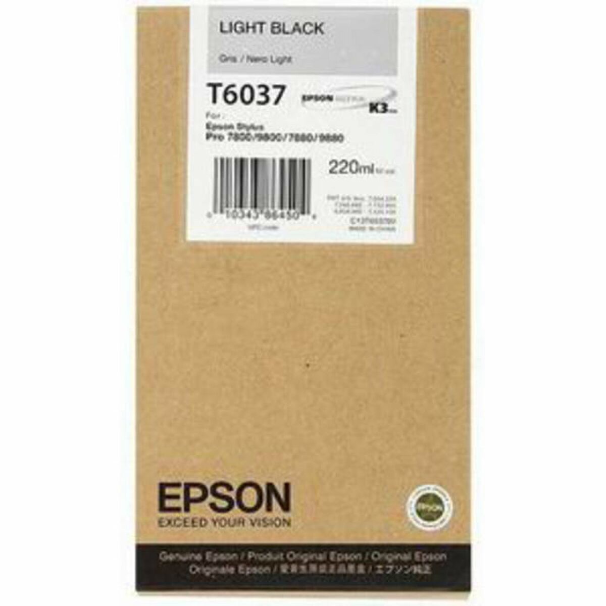 EPSON 5LB T6037 CARTOUCHE D’ENCRE GRIS standard capacité 220ml 1-pack
