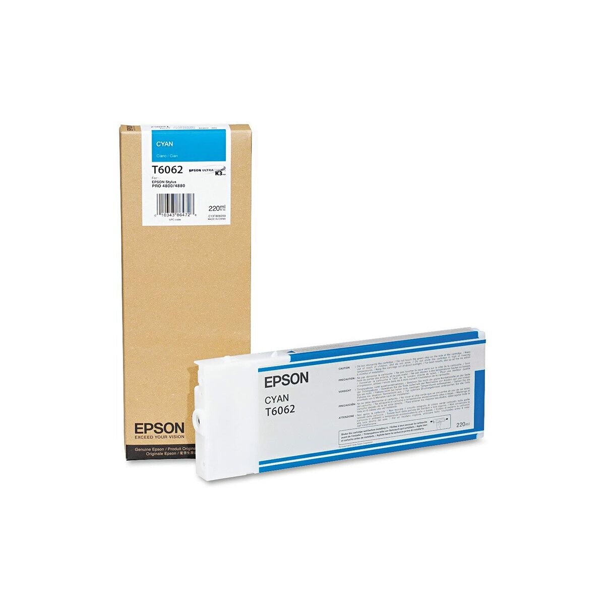 EPSON T6062 cartouche dencre cyan capacité standard 220ml pack de 1