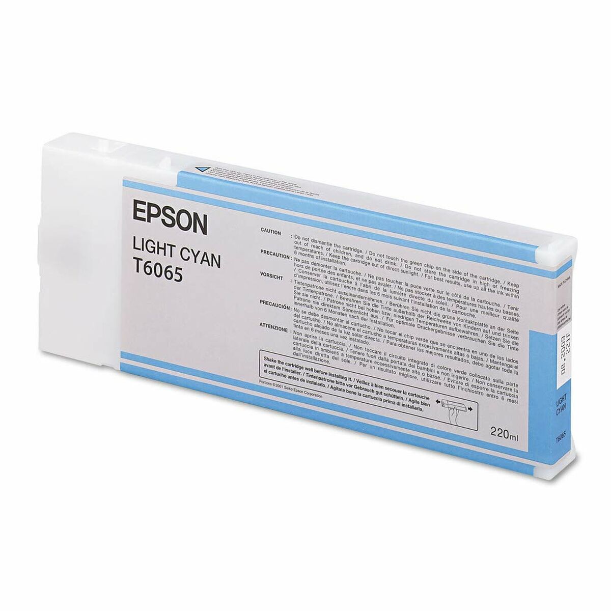 EPSON T6065 cartouche dencre cyan clair capacité standard 220ml pack de 1