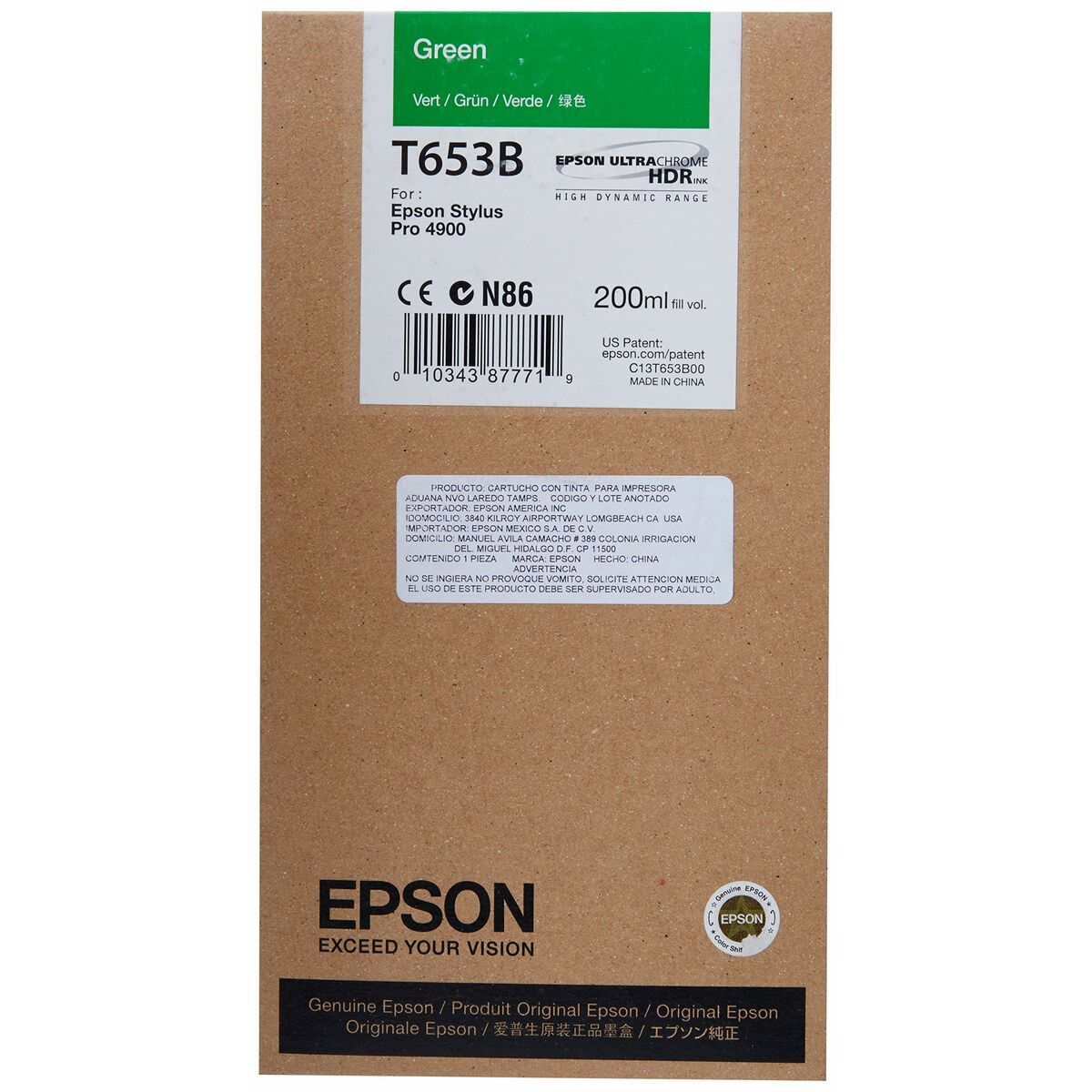 EPSON T653B cartouche d encre vert capacité standard 200ml