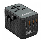 VERBATIM GAN III UNIVERSAL TRAVEL ADAPTER UTA-05 WITH 2 X USB-C PD 65W & QC 4+ / 2 X USB-A WCF (P)