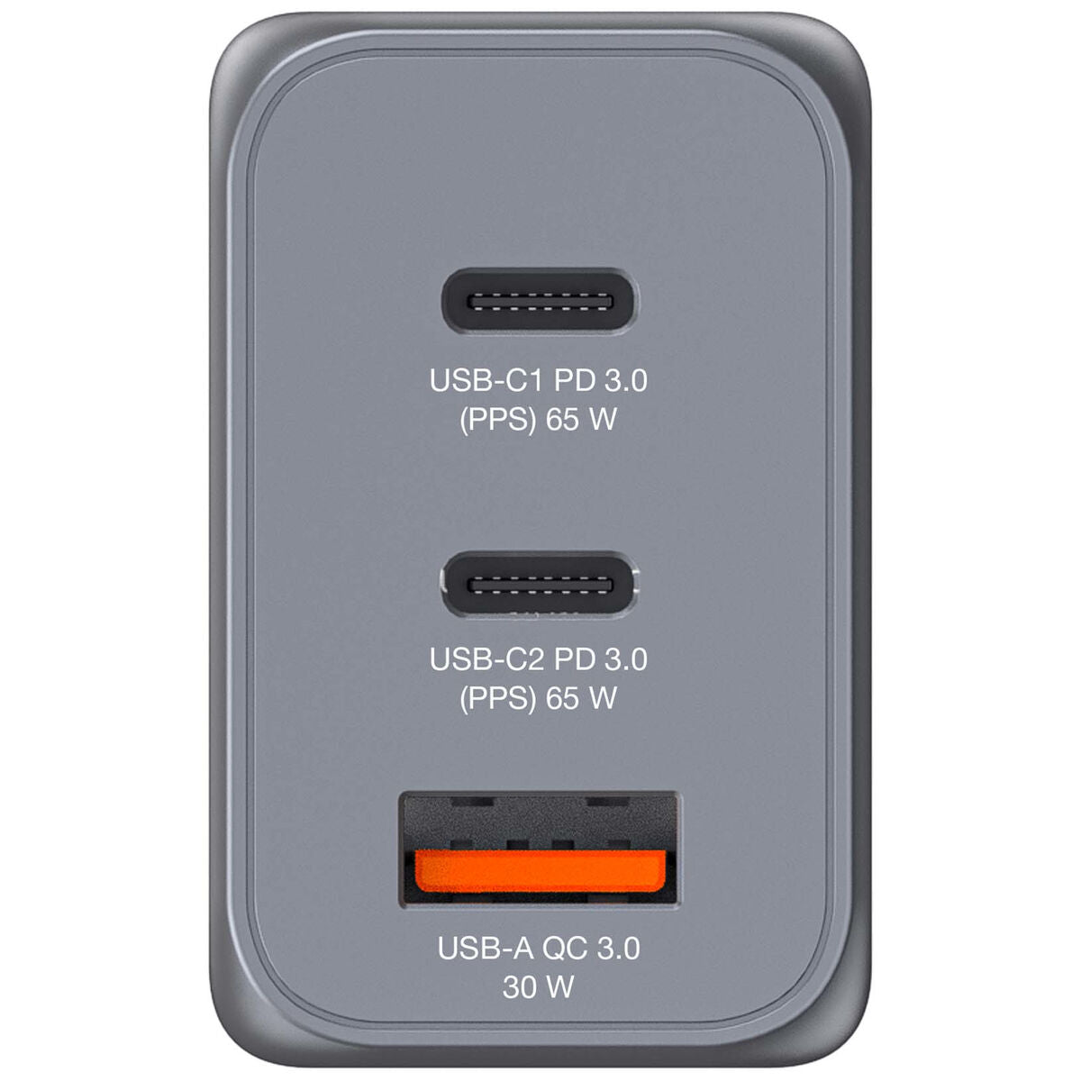 GNC-65 GaN Charger 3 Port 65W USB A/C E