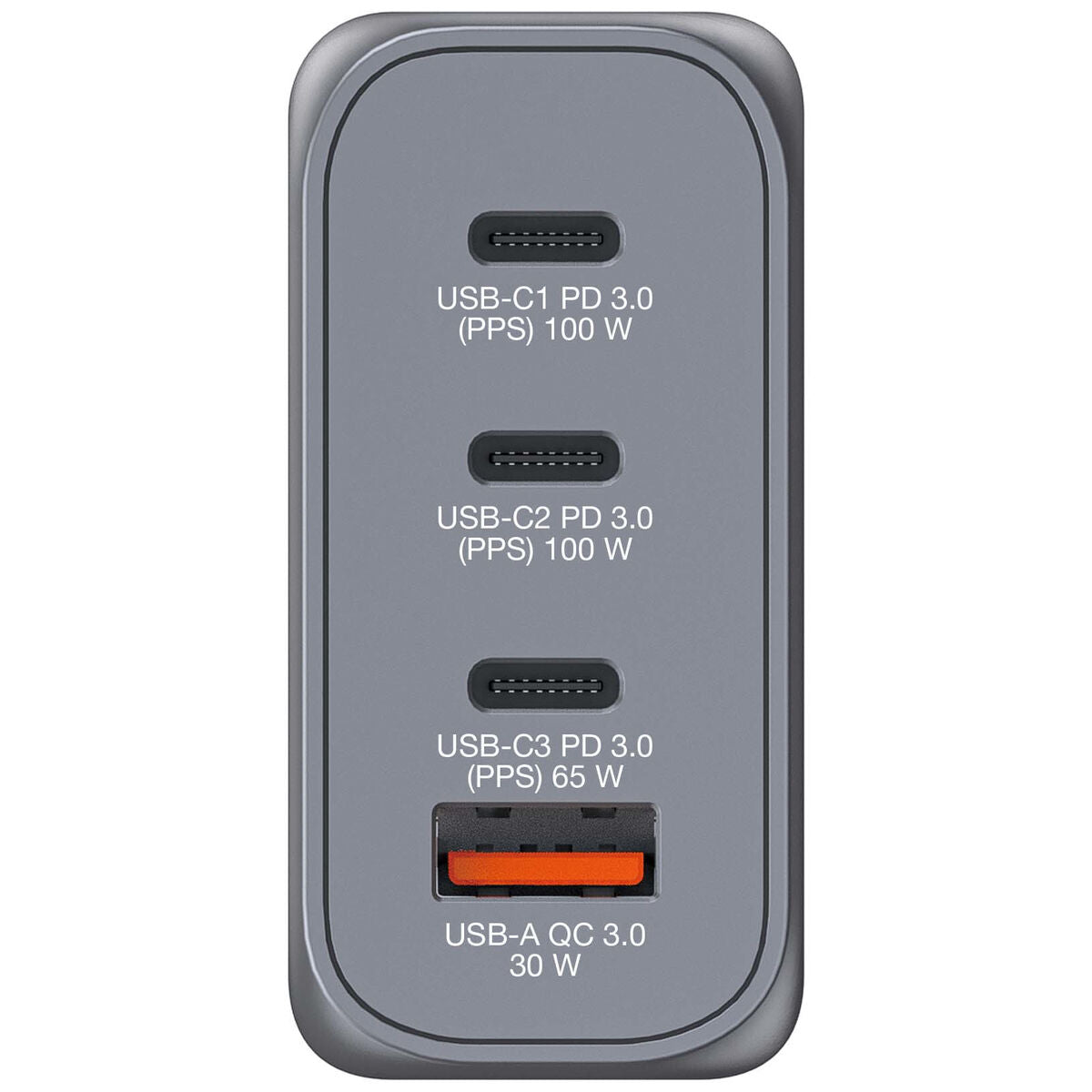 GNC-100 GaN Charger 4 Port 100W USB A/C