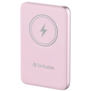 VERBATIM CHARGE N GO MAGNETIC WIRELESS POWER BANK 10000 PINK WCF (P)