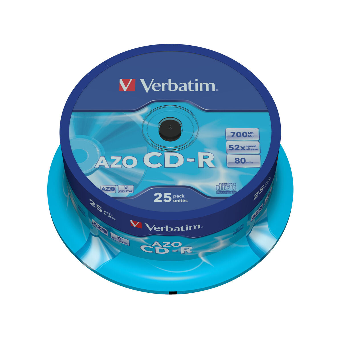 CD-R/700MB 80Min 52x SupAZO Spdl 25pk