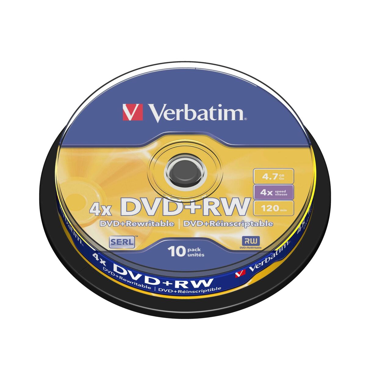 DVD+RW/4.7GB 4xspd Spdl 10pk