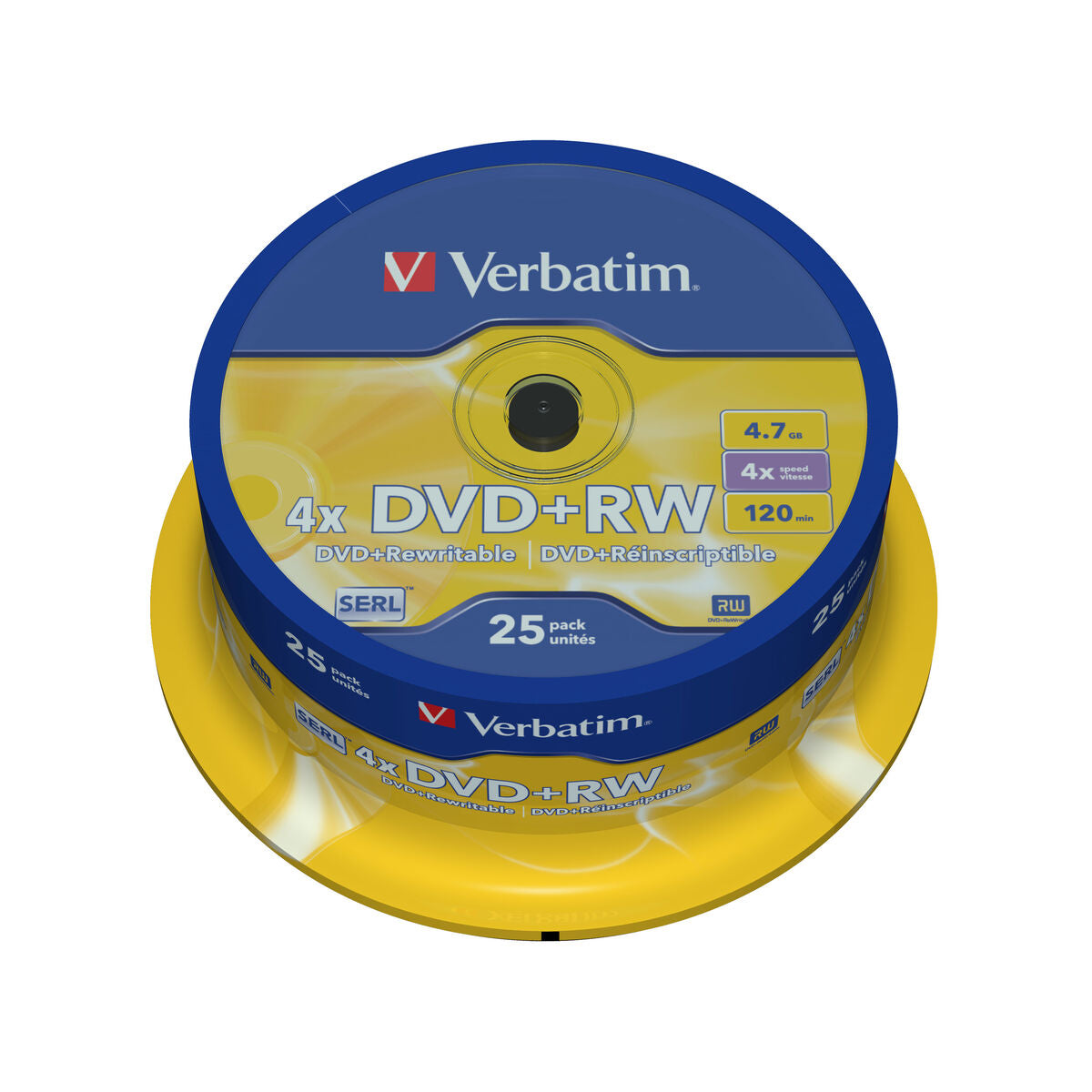 DVD+RW/4.7GB 4xspd Spdl 25pk