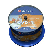 VERBATIM DVD-R AZO 4.7Go 16X WIDE PRINTABLE SURFACE NO-ID 50 PACK WCF (P)