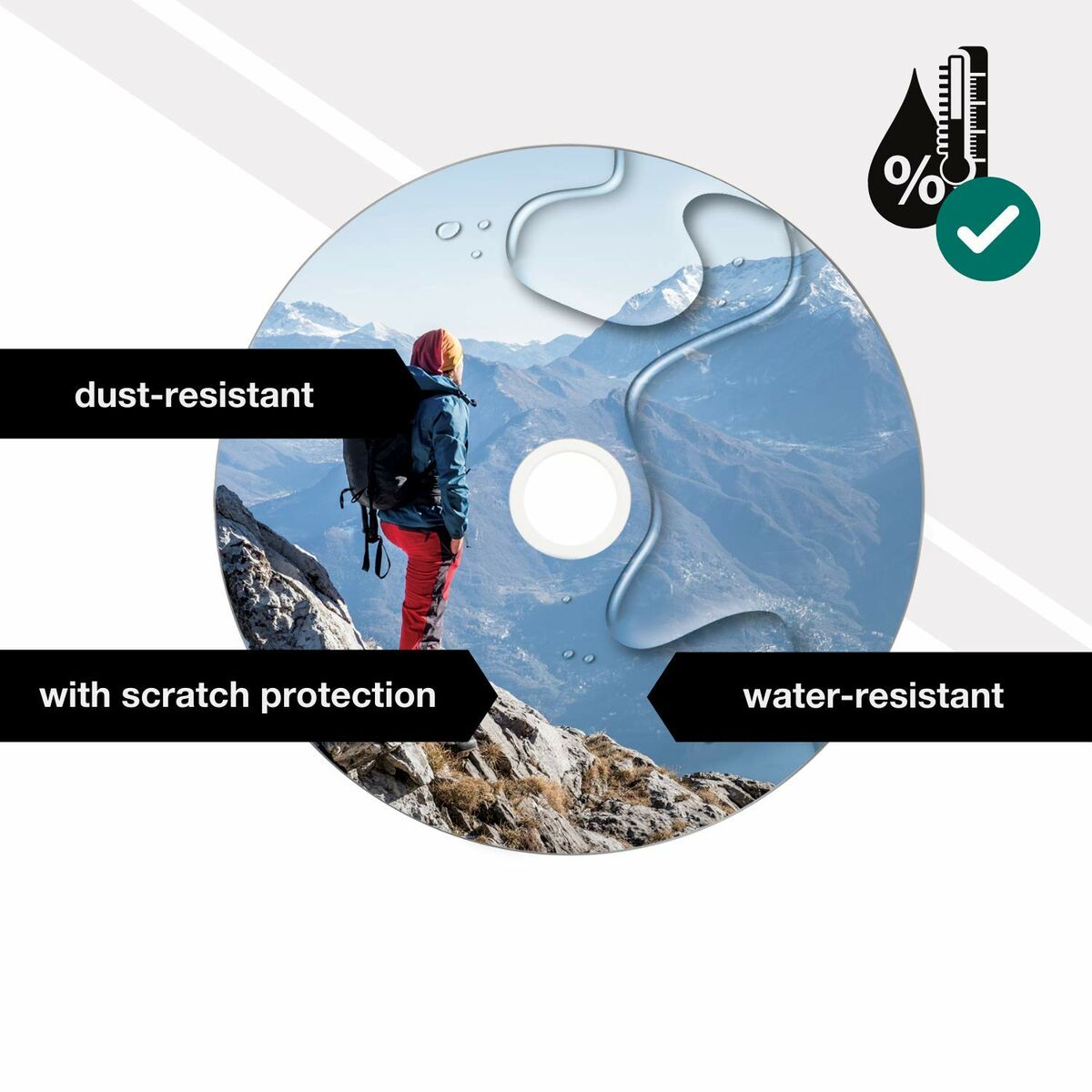 DVD-R/4.7GB 16x Wide Print Waterpro 50Pk