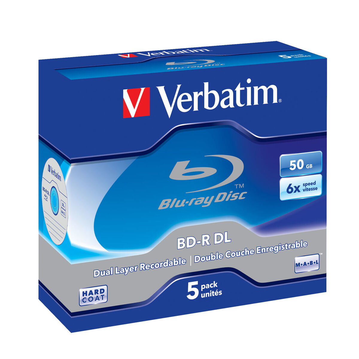 Blu-Ray BD-R DL 50GB 6x 5er Jewel Case