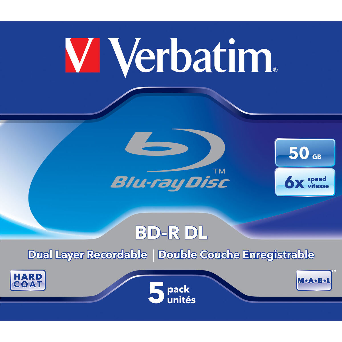 Blu-Ray BD-R DL 50GB 6x 5er Jewel Case