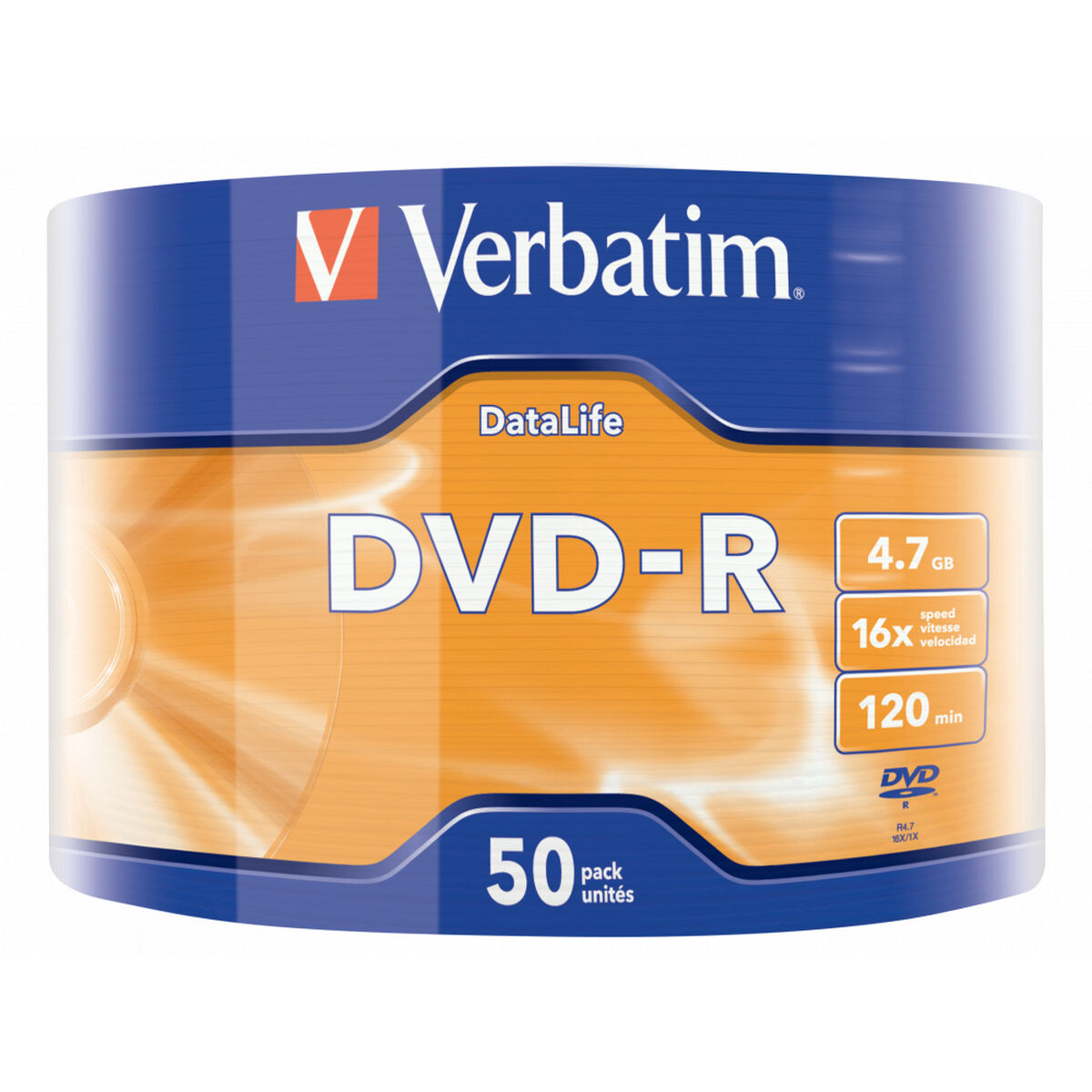DVD-R DATA LIFE 4.7GB 16X MATT SIVER SUR