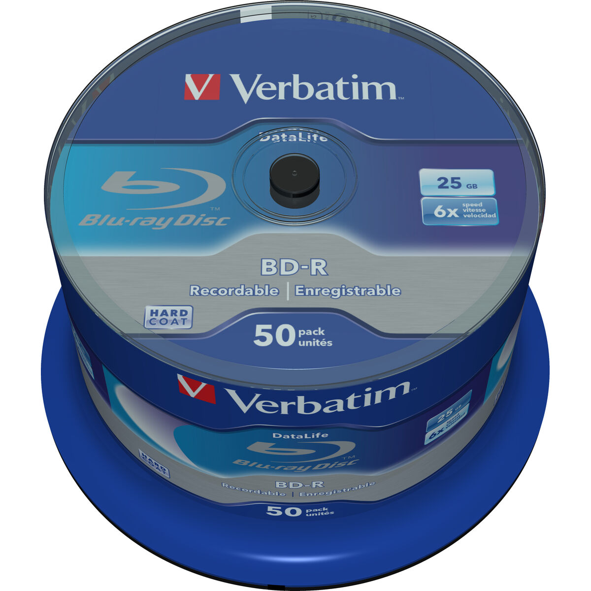 BD-R 25GB 6X WHITE BLUE SURFACE Spindle