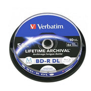 M-Disc BD-R DL 6X 50GB InkjetPrint10Pak