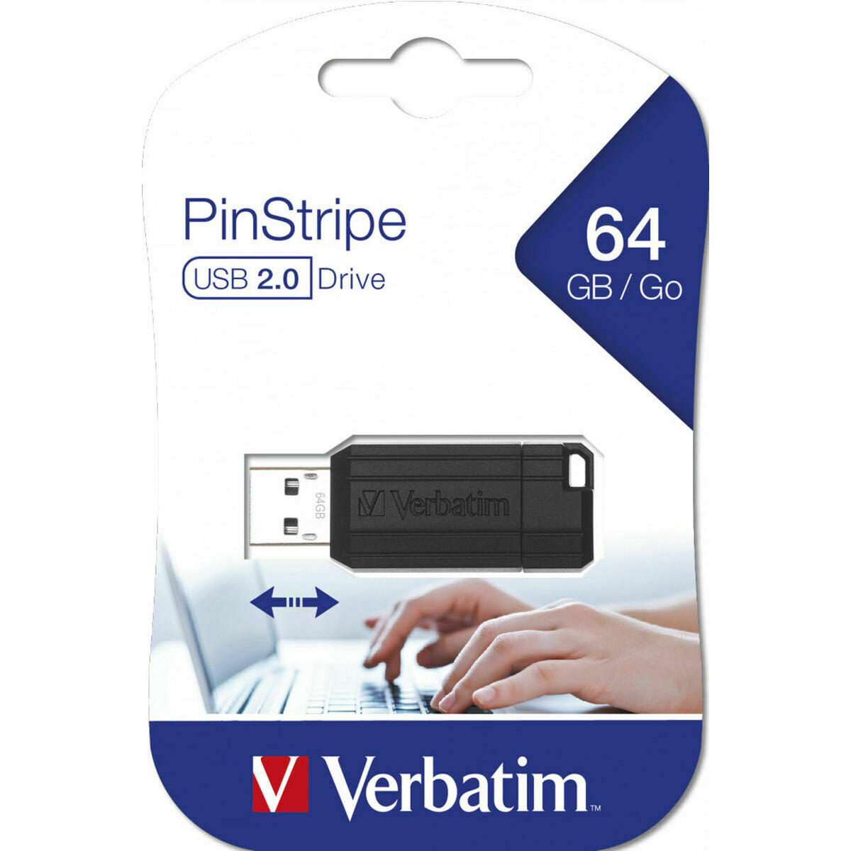USB Memory/64GB Pinstripe Black