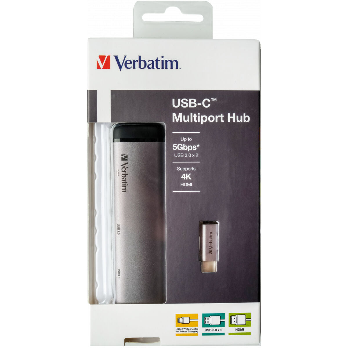 VERBATIM USB-C MULTIPORT HUB USB 3.1 GEN1 / U3.0 / HDMI WCF (P)