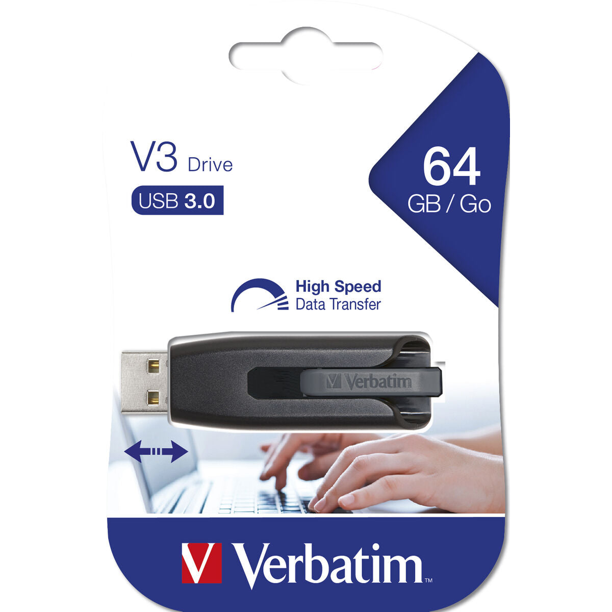USB Memory/Verbatim V3 USB3.0 64GB Black