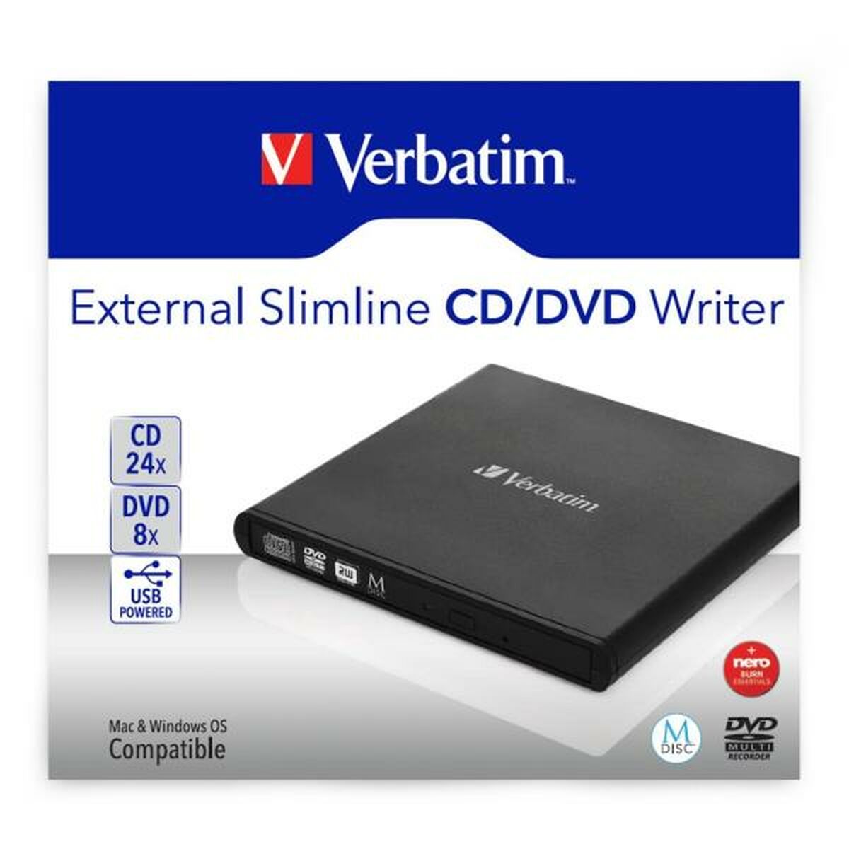 Verbatim External Slimline CD/DVD Write