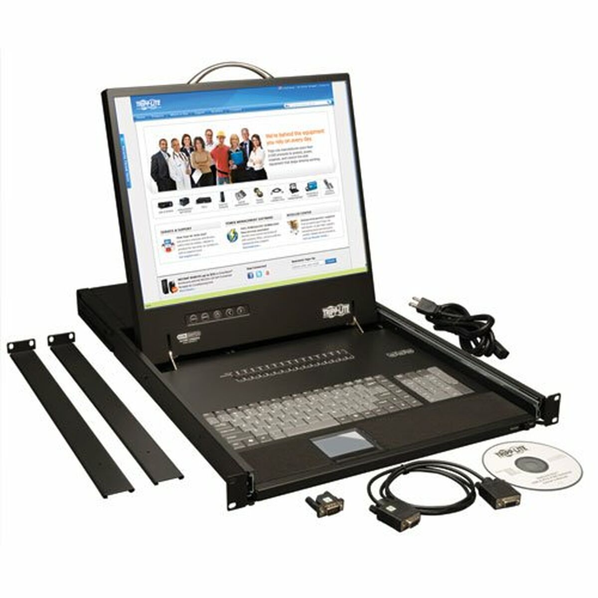 EATON TRIPPLITE 16-Port Rack Console VGA KVM Switch w/ 19 LCD 1U TAA KVM switch 16 x KVM ports 1 local user rack-mountable