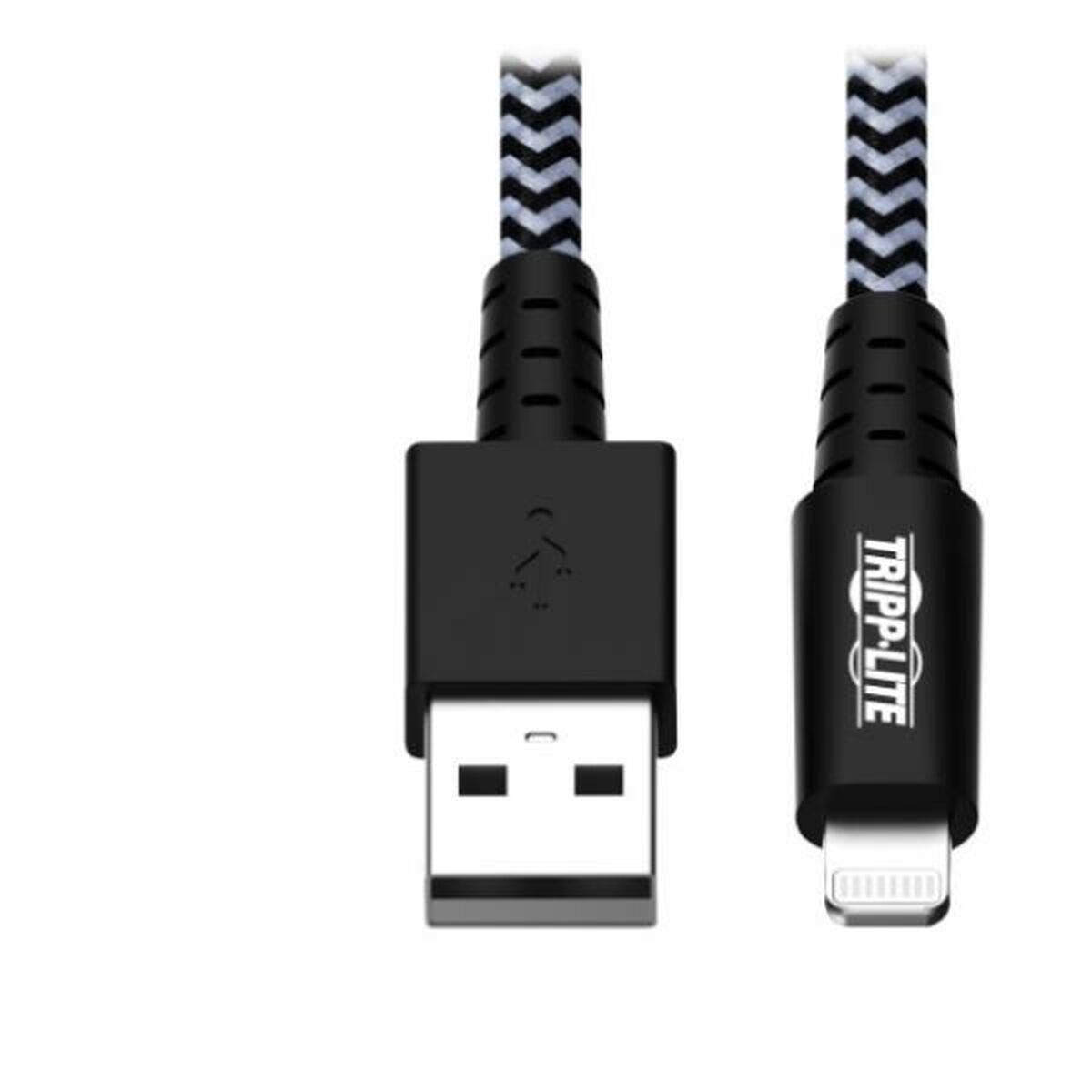 EATON TRIPPLITE Heavy-Duty USB-A to Lightning Sync/Charge Cable MFi Certified M/M USB 2.0 Lightning USBM to LightningM 90cm