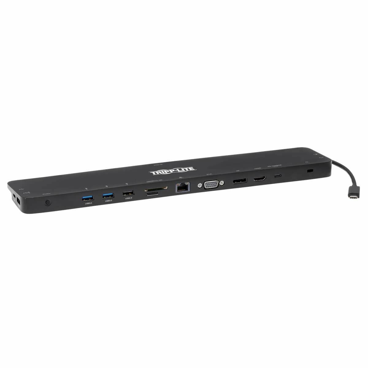 EATON TRIPPLITE USB-C Dock Triple Display 4K HDMI & DP VGA USB 3.2 Gen 1 USB-A/C Hub GbE 100W PD Charging