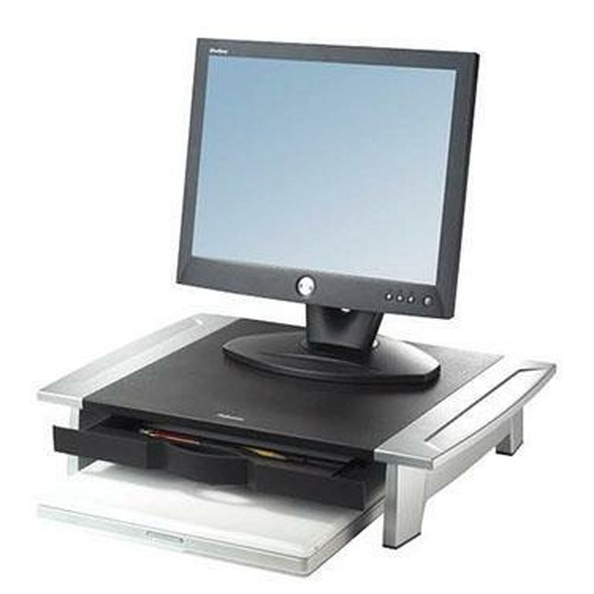 FELLOWES MONITOR RISER STAND FOR MONITOR BLACK SILVER