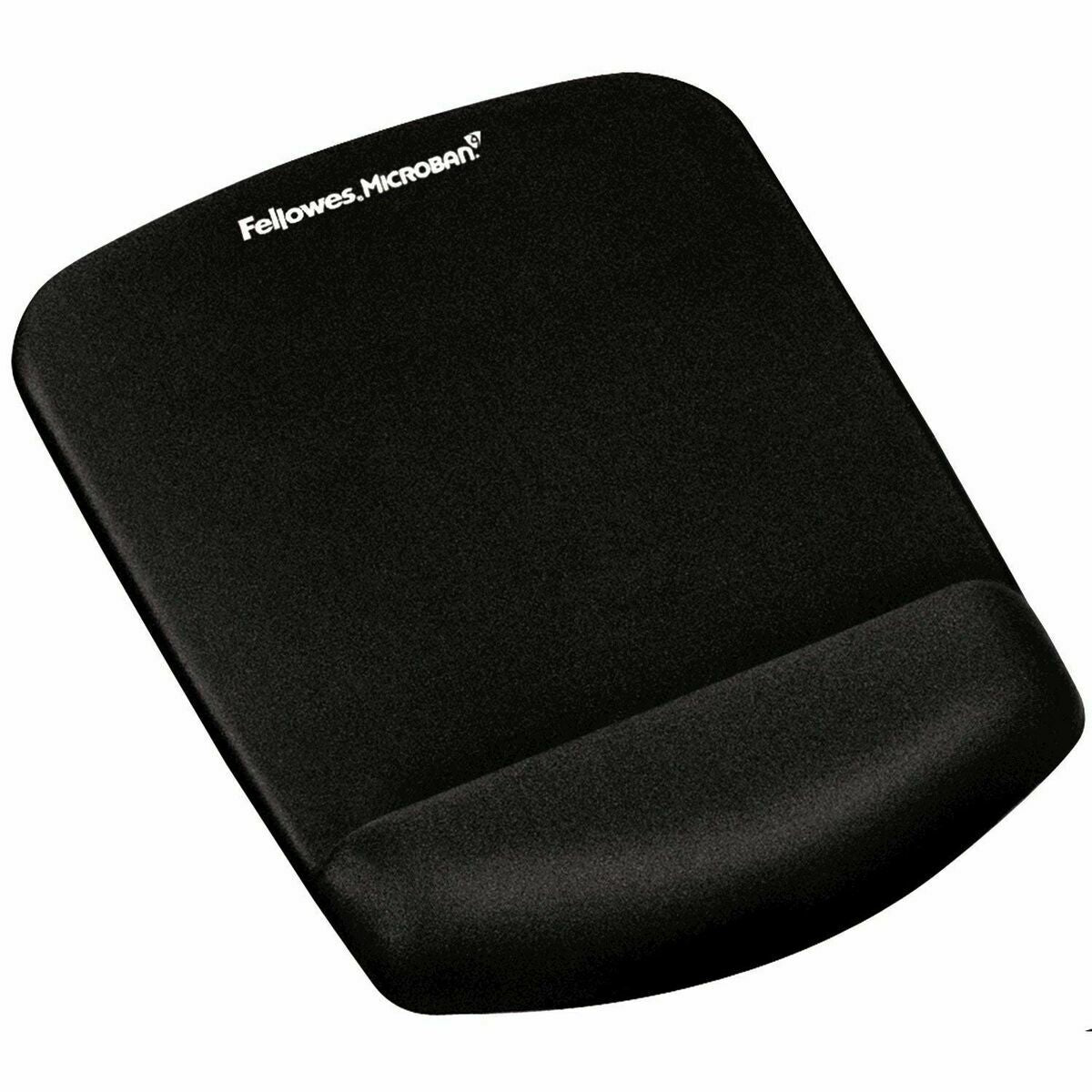 FELLOWES Tapis de souris - Repose poignet PlushTouch™ - Noir - Antibactérien