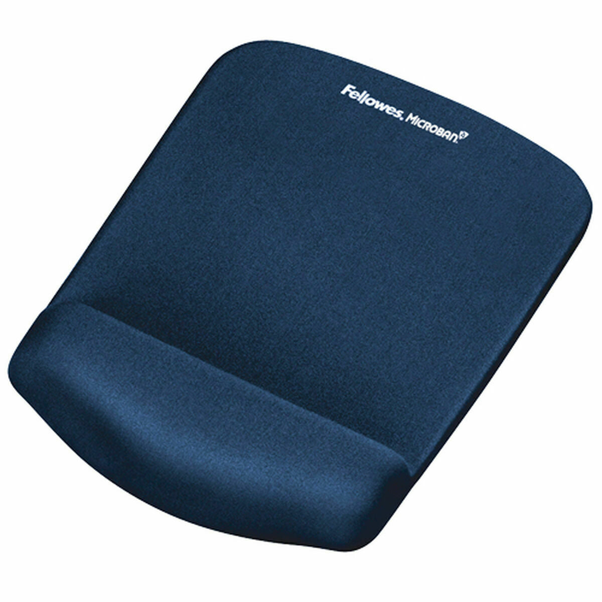 FELLOWES Tapis de souris - Repose poignet PlushTouch™ - Bleu - Antibactérien