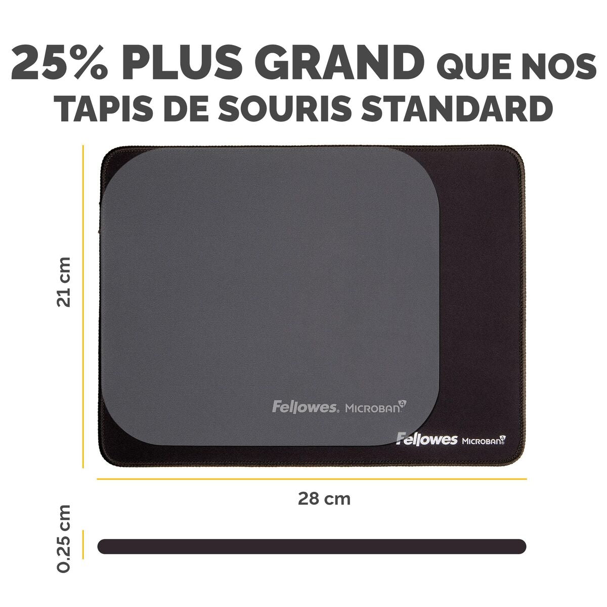 FELLOWES TAPIS DE SOURIS XL NOIR BREYTA
