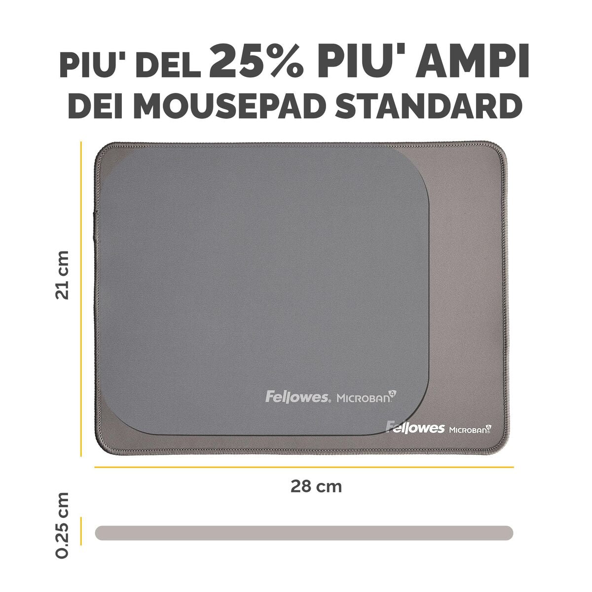FELLOWES TAPIS DE SOURIS XL GRIS BREYTA