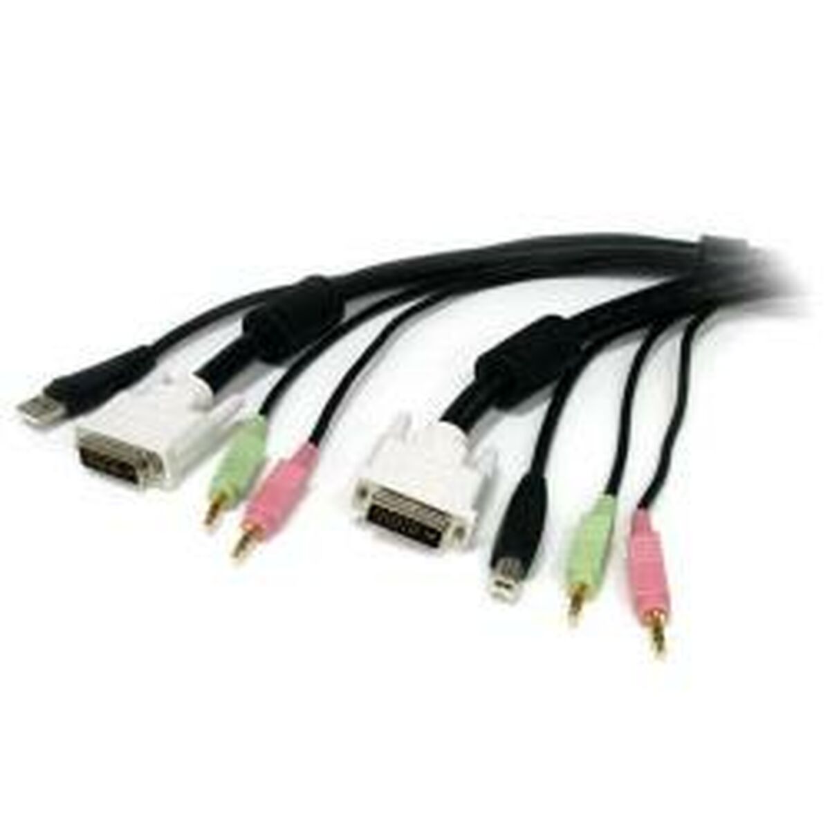 6 ft 4-in-1 USB DVI KVM Cable with Audio
