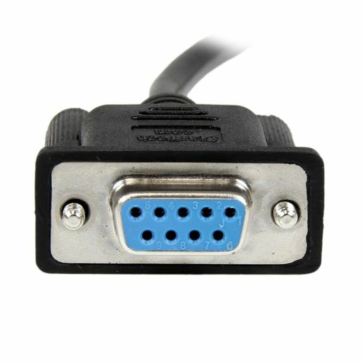 2m Black DB9 RS232 Null Modem Cable F/F