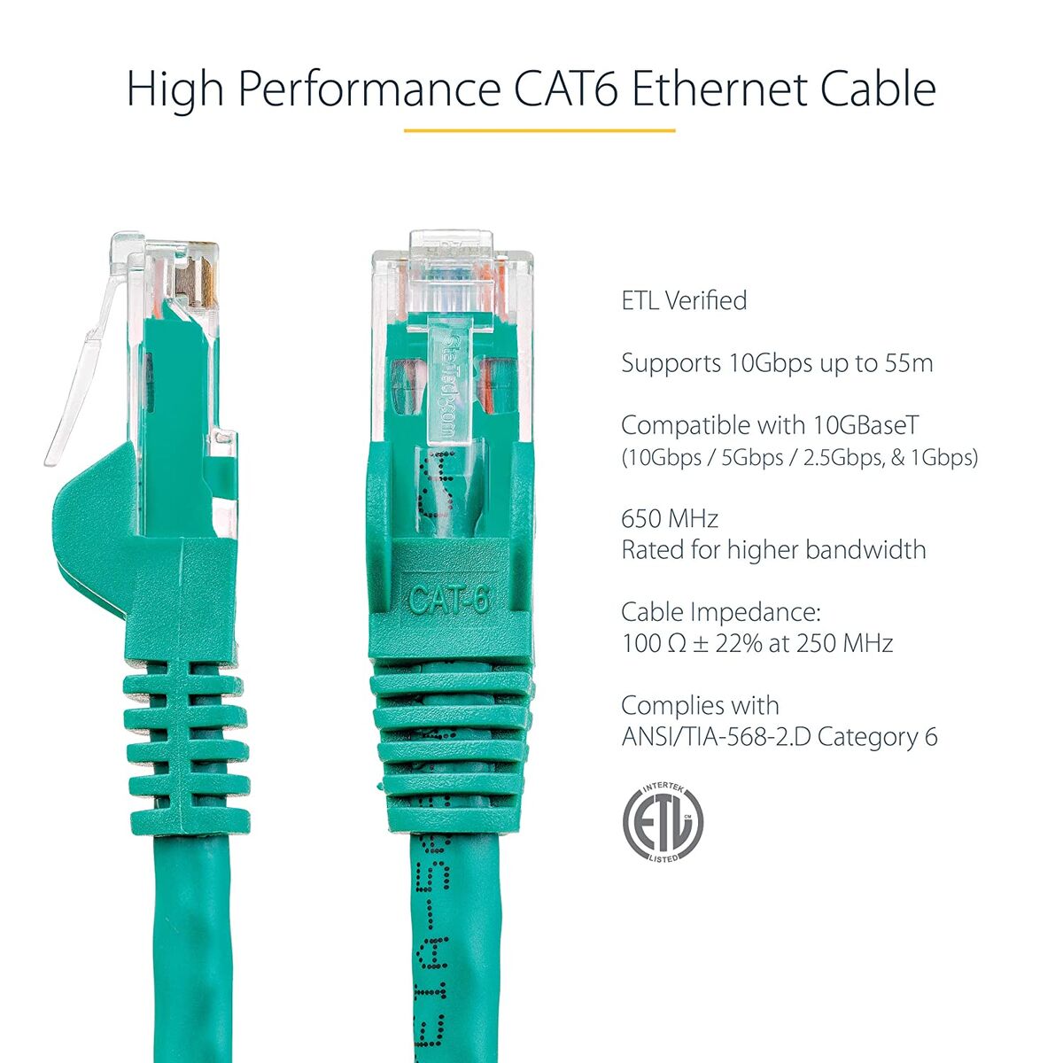 7m Green Snagless UTP Cat6 Patch Cable