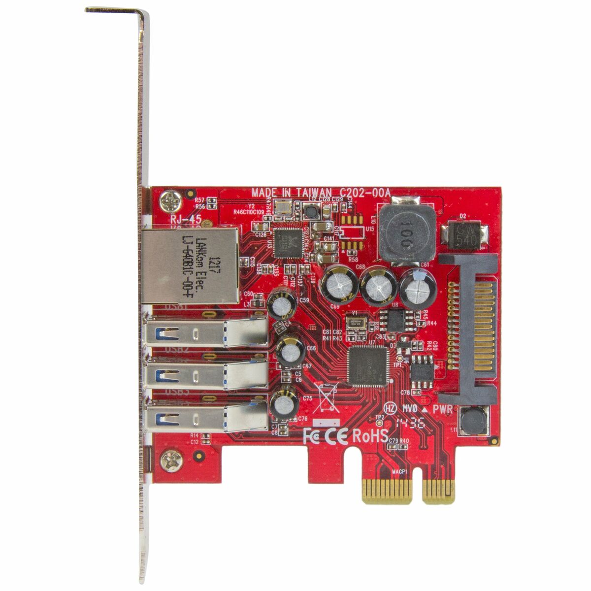 3Pt PCIe USB 3.0 Card+Gigabit Ethernet