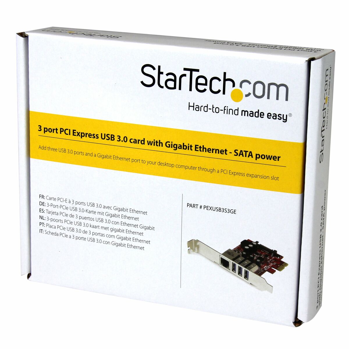 3Pt PCIe USB 3.0 Card+Gigabit Ethernet
