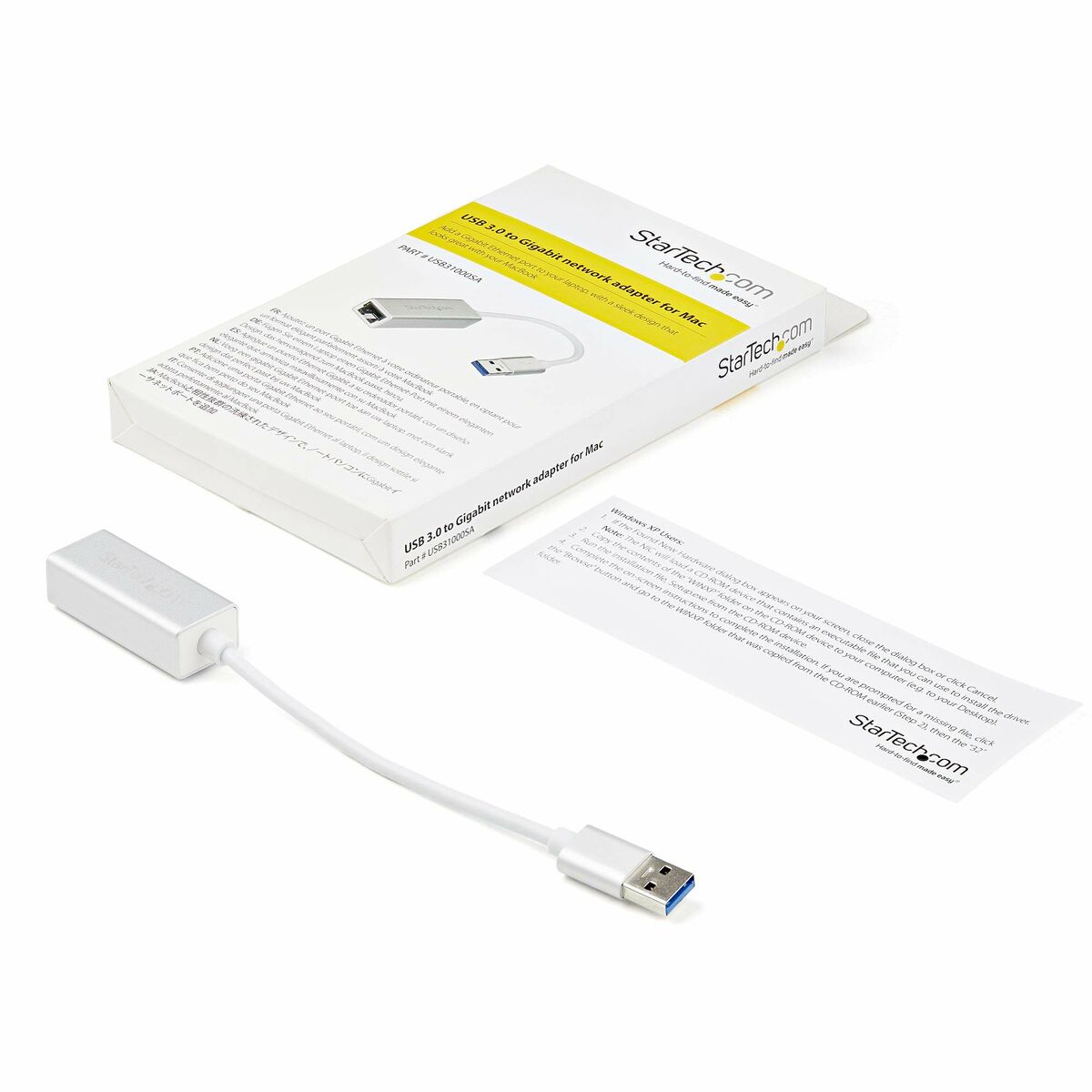 USB 3 to Gigabit Network Adapter -Silver