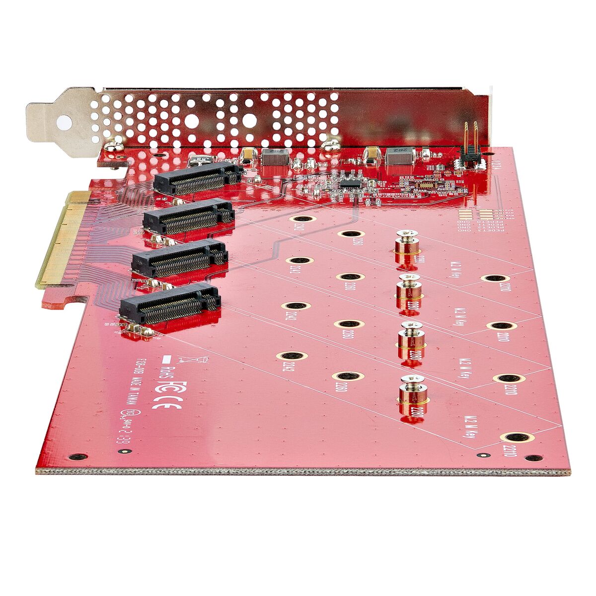 Quad M.2 PCIe Adapter for NVMe/AHCI SSD