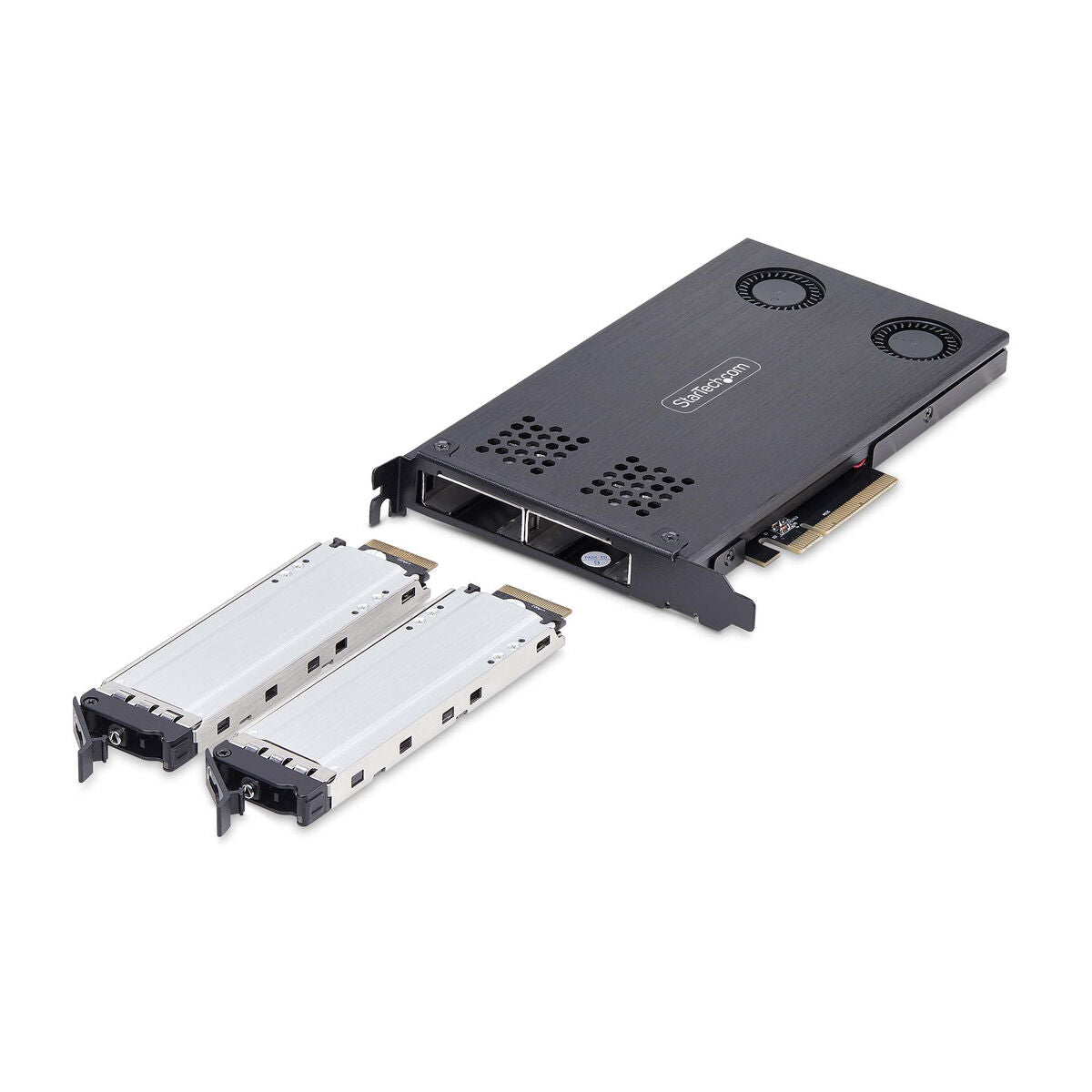 Dual-Bay M.2 NVMe SSD to PCIe x8