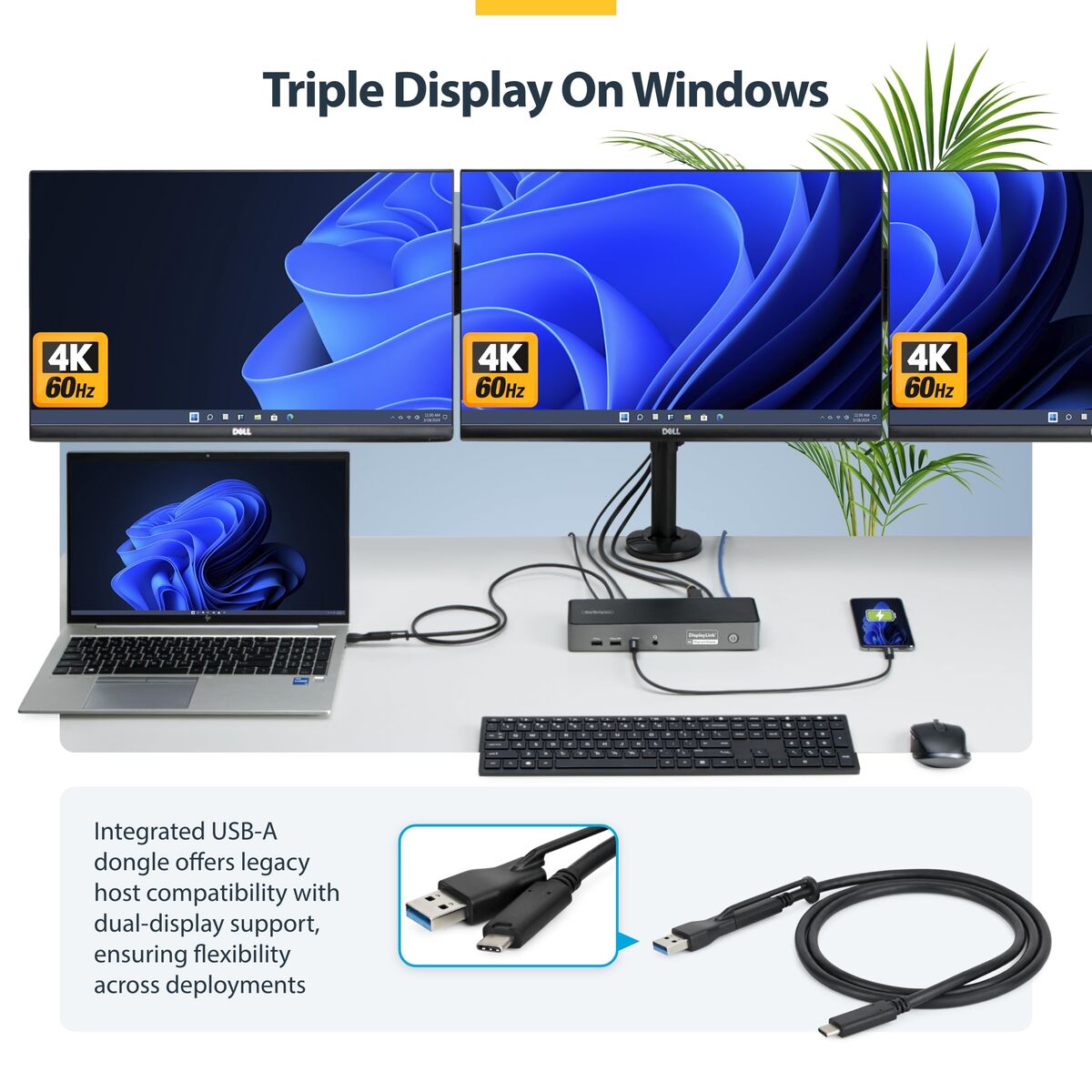 Triple-Monitor USB-C Dock 140W PD