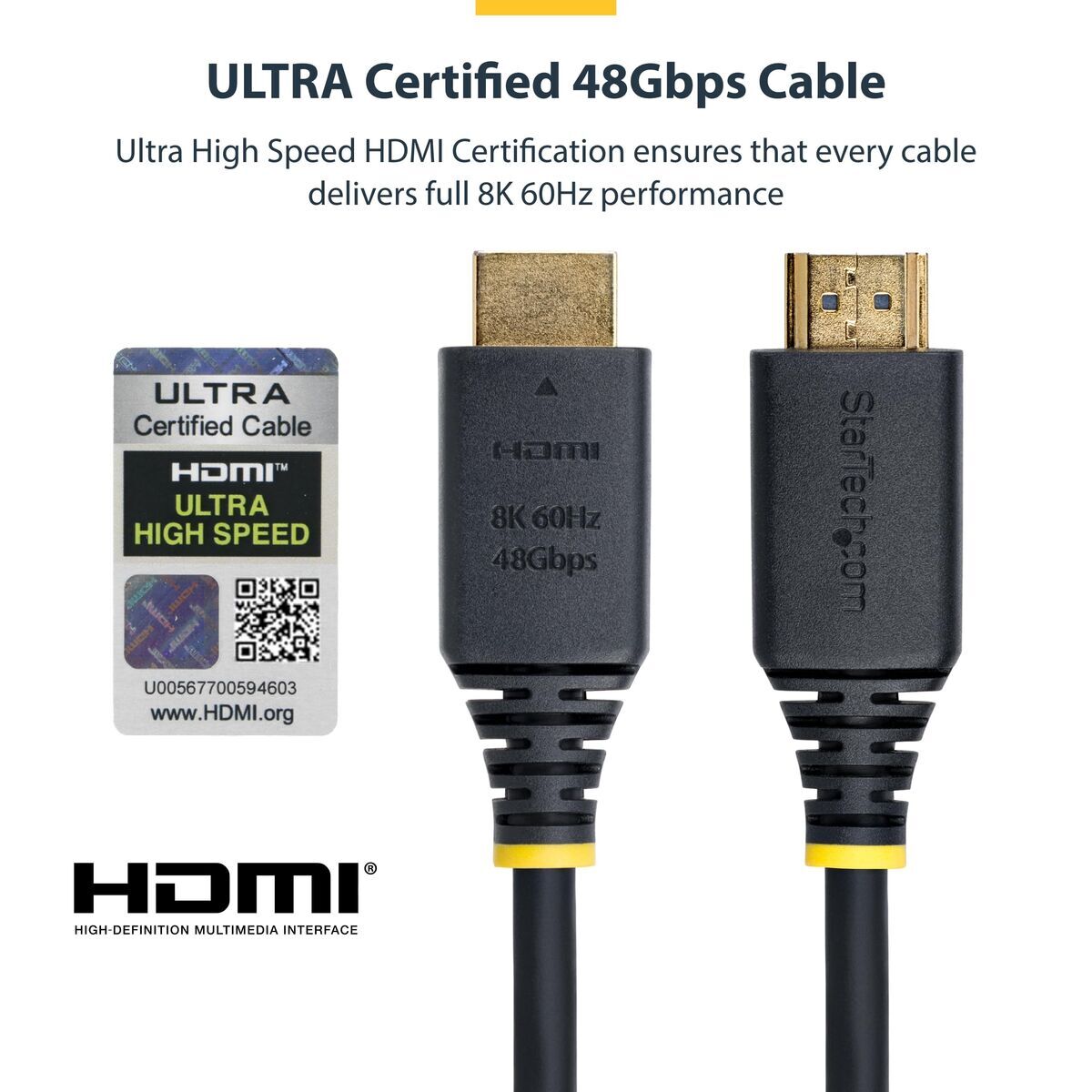 50cm 1.6ft HDMI 2.1 Cable Certified