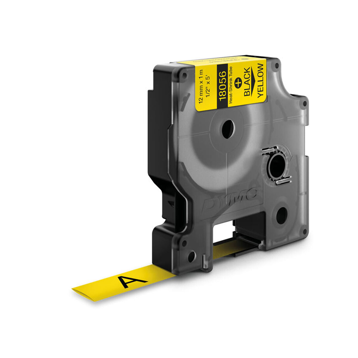 DYMO Rhino Etiquette industrielle gaine thermorétractable 12mm x 1,5m noir/jaune
