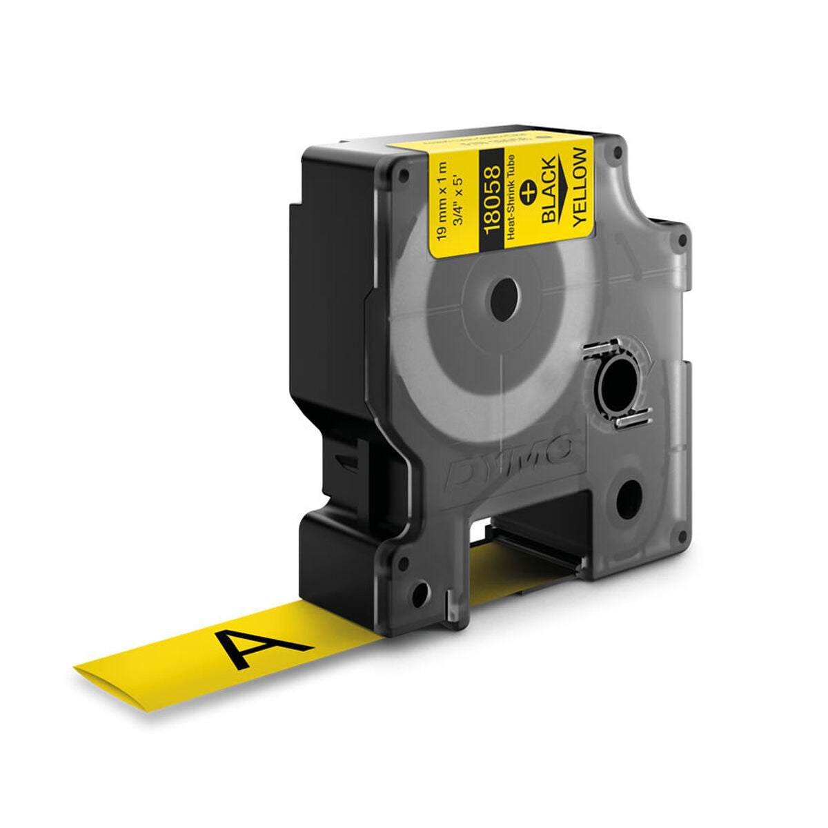 DYMO Rhino Etiquette industrielle gaine thermorétractable 19mm x 1,5m noir/jaune