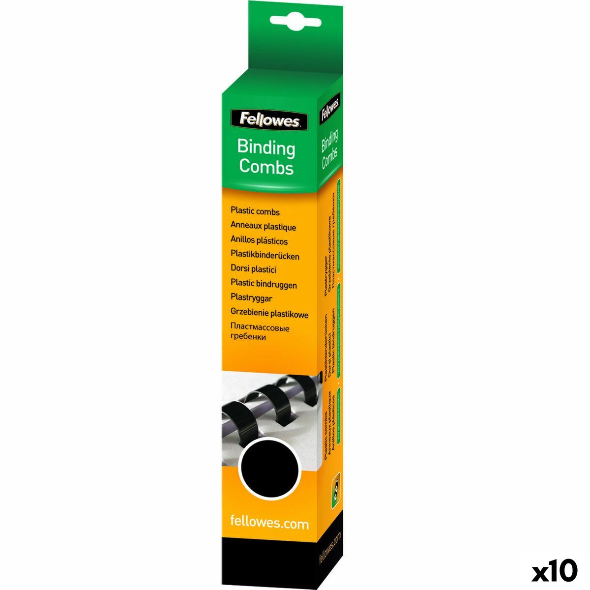 FELLOWES ANNEAUX PLASTIQUES 8 MM NOIR X 25
