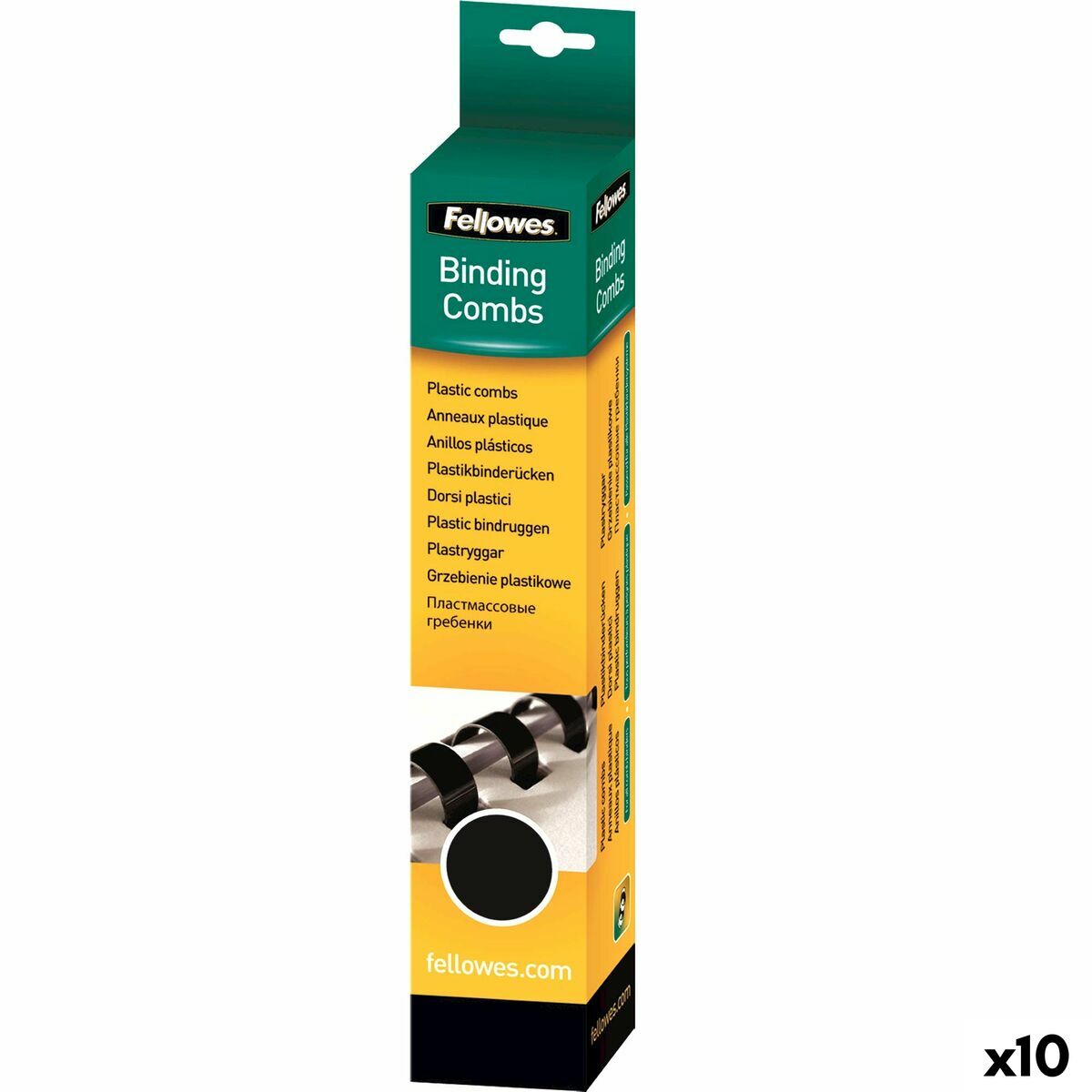FELLOWES ANNEAUX PLASTIQUES 8 MM NOIR X 25
