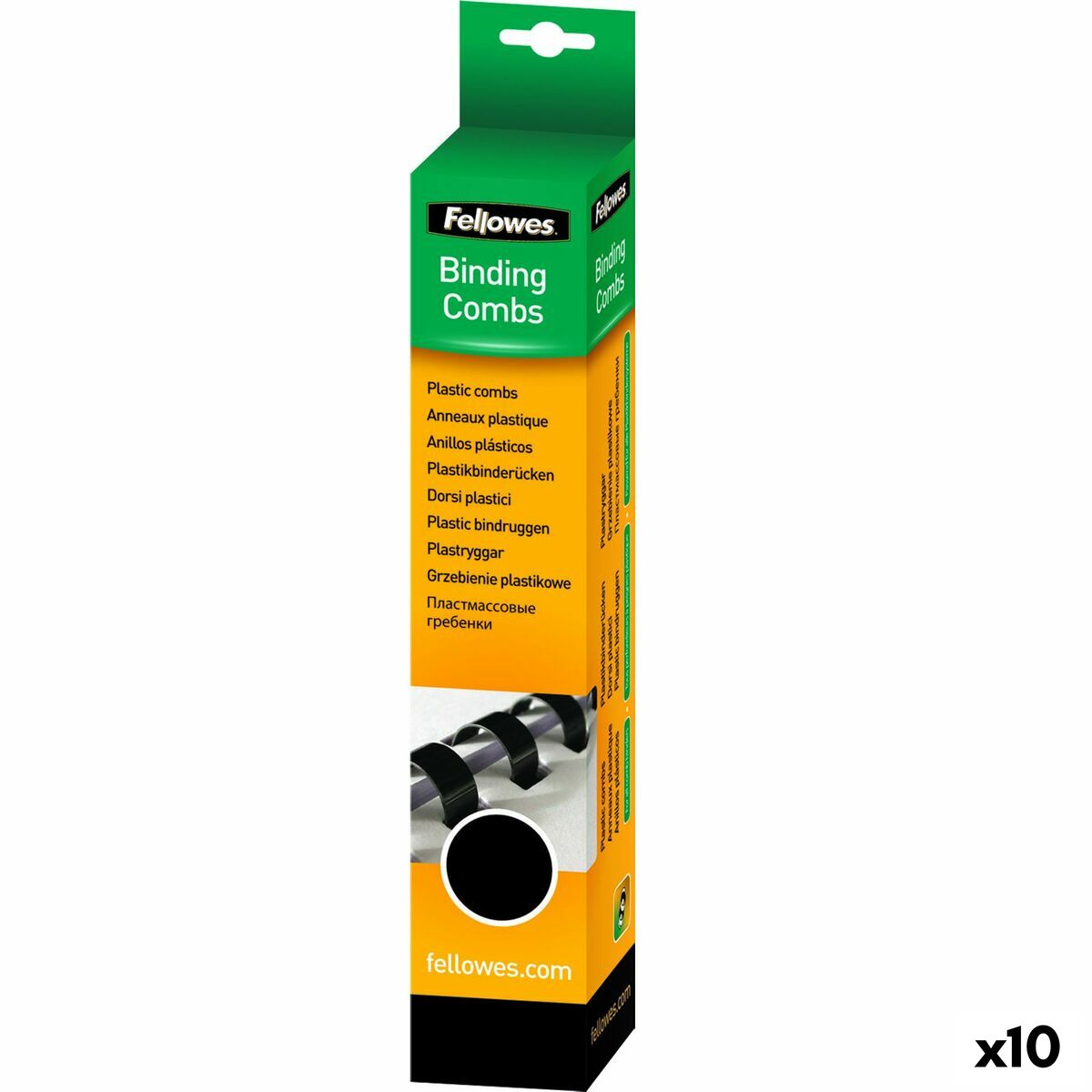 FELLOWES 5346108 Binding comb 10mm black 100pcs